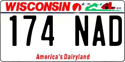 WI license plate 174NAD