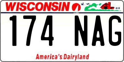 WI license plate 174NAG