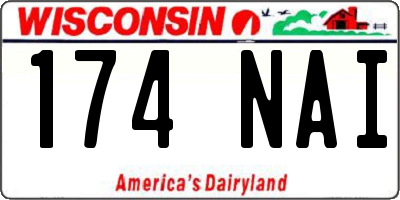 WI license plate 174NAI