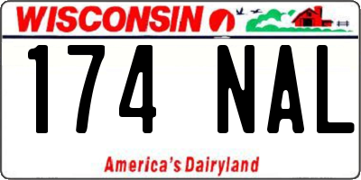 WI license plate 174NAL