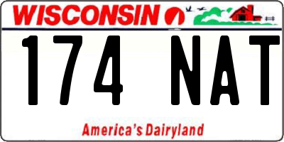 WI license plate 174NAT