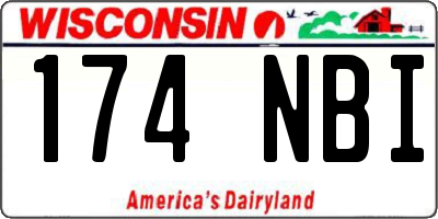 WI license plate 174NBI