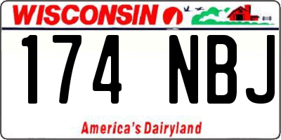 WI license plate 174NBJ