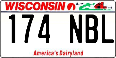 WI license plate 174NBL