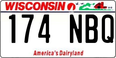 WI license plate 174NBQ