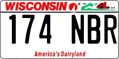WI license plate 174NBR