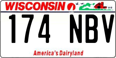 WI license plate 174NBV