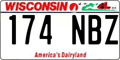 WI license plate 174NBZ