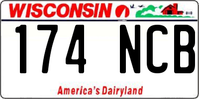WI license plate 174NCB