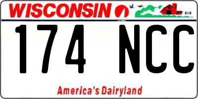 WI license plate 174NCC