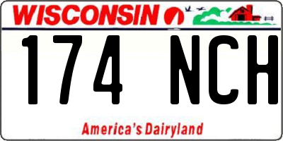 WI license plate 174NCH
