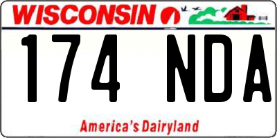 WI license plate 174NDA