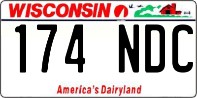 WI license plate 174NDC