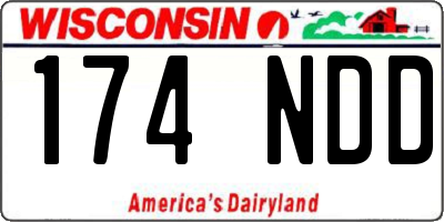 WI license plate 174NDD