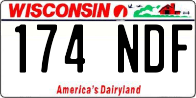 WI license plate 174NDF