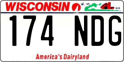 WI license plate 174NDG