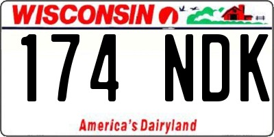 WI license plate 174NDK