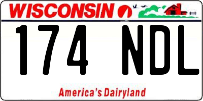 WI license plate 174NDL