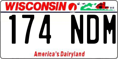 WI license plate 174NDM