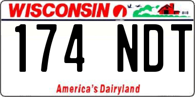 WI license plate 174NDT