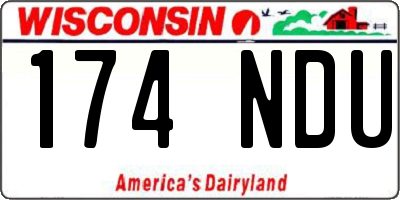 WI license plate 174NDU