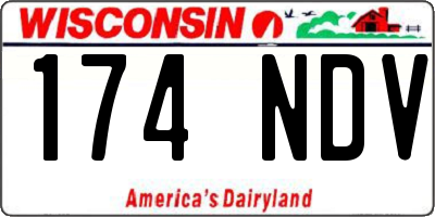 WI license plate 174NDV