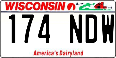 WI license plate 174NDW