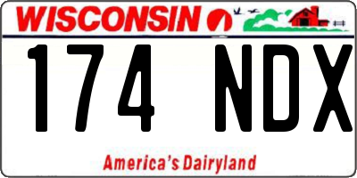WI license plate 174NDX