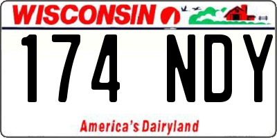 WI license plate 174NDY