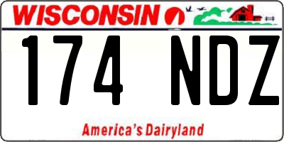 WI license plate 174NDZ