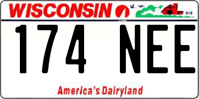 WI license plate 174NEE