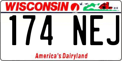 WI license plate 174NEJ
