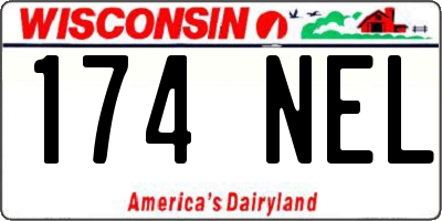 WI license plate 174NEL