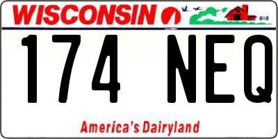 WI license plate 174NEQ