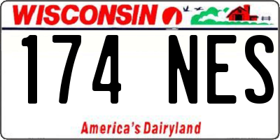 WI license plate 174NES