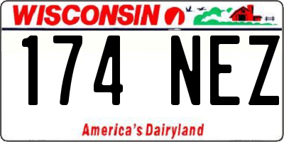 WI license plate 174NEZ