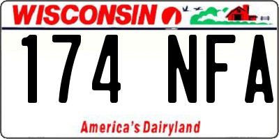 WI license plate 174NFA