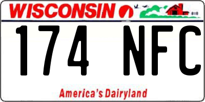 WI license plate 174NFC