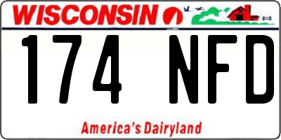 WI license plate 174NFD