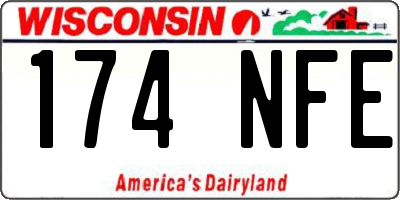 WI license plate 174NFE