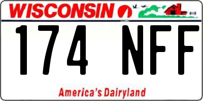 WI license plate 174NFF