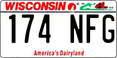 WI license plate 174NFG