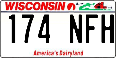 WI license plate 174NFH