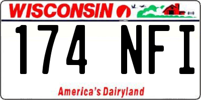 WI license plate 174NFI