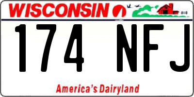 WI license plate 174NFJ