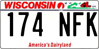 WI license plate 174NFK