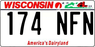 WI license plate 174NFN
