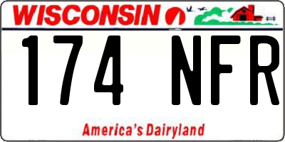 WI license plate 174NFR