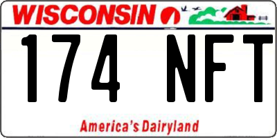 WI license plate 174NFT