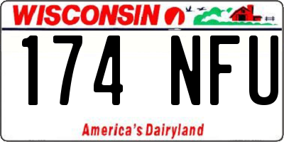 WI license plate 174NFU
